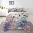 thumbnail image 1 of Erosebridal Ensembles de Literie Chic Libellule Grand avec Couette pour Filles, Insert de Couette Floral Rose pour Maman, Réversible 3 Pcs, Microfibre, 1 of 7