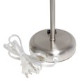 thumbnail image 2 of LimeLights Brushed Steel Stick Lamp with Charging Outlet and Fabric Shade 2 Pack Set, 2 of 8