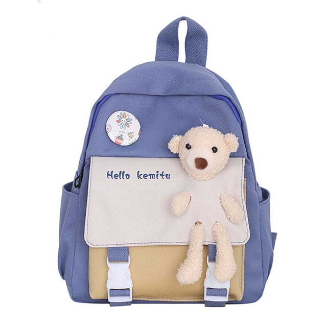 Cute Patchwork Backpack For Kids Stylish School Bag Lightweight Durable Design Comfortable Daily Commute Casual Wear