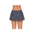 thumbnail image 4 of Jupe de Bain pour Femme en Dentelle Crochet Jupe-Short Bas de Bikini, Bleu Marine, TG, 4 of 7