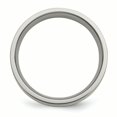 thumbnail image 2 of Titane 14k Incrustation Jaune Plat 6mm Poli Bague Taille 7.5, 2 of 6
