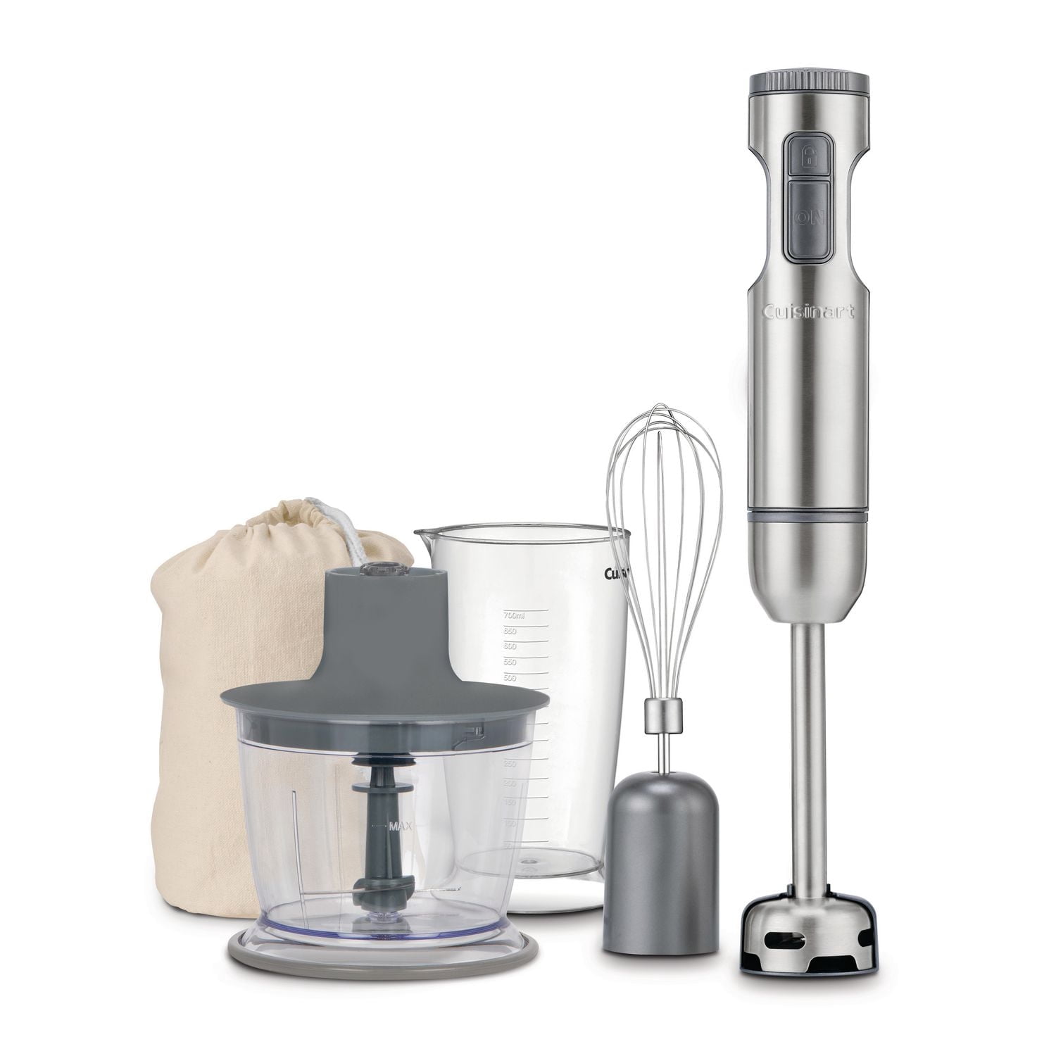 Cuisinart Smart Stick Hand Blender, Variable Speed, includes Chopper, Measuring Beaker and Whisk, 300W (CSB-87C)