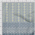 thumbnail image 1 of oneOone Georgette Viscose Grayish Blue Fabric Geometric Panel Sewing Material Print Fabric By The Yard 42 Inch Wide, 1 of 4