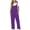 #01Purple jumpsuits for women, variant on yoeyez Summer Jumpsuits for Women,Ladies Cotton Linen Fashion Baggy Playsuit Rompers Sleeveless Buttons Strap Trouser Overalls Jumpsuits With Pockets Purple,4XL