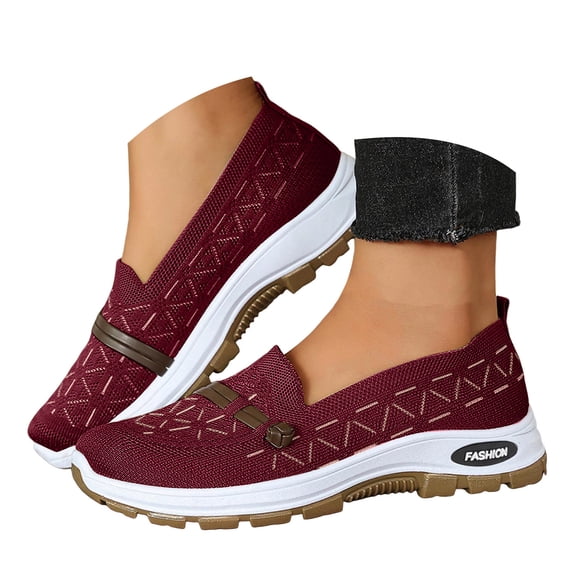 Fsqjgq Womens Sneakers Mesh Slip Walking Shoes Women Footwear Casual Wedge Sneaker Workout Yoga Shoe