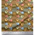 thumbnail image 1 of Soimoi Moss Georgette Fabric Cute Elephant Kids Print Fabric by The Yard 42 Inch Wide, 1 of 3