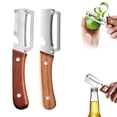 thumbnail image 1 of Multi-Functional Vegetable Peeler for Kitchen, Multi Functional Peelers with Wooden Handle and Bottle, Ultra-Sharp Stainless Steel Blade & Ergonomic Wood Handle for Fruit Veggie Pumpkin, 1 of 6
