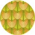 thumbnail image 1 of Ahgly Company Tapis d'Intérieur Lavables en Machine, Ronds, Jaune Transitionnel, 4' Ronds, 1 of 7