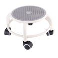 thumbnail image 3 of Rolling Low Stool, Universal Wheel Movable Mini Stool, Low Roller  Wheel Stool Chair Leather Little Low Small Stools Shoe Stool for Home Office Sport Fitness, 3 of 7