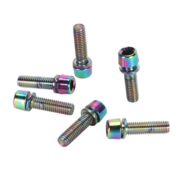 Stem Screws Professional Bike Handlebar Stem Screws 6pcs Mountain Bike Accessory PVD Coating