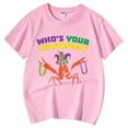 thumbnail image 5 of T-shirts à Col en V Filles T-Shirt à Manches Longues pour Enfants T-Shirt Décontracté Imprimé à Col Rond à Manches Courtes pour Filles T-Shirt Chemise Décontractée, 5 of 5