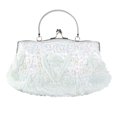 thumbnail image 1 of Beaded sequins design floral dinner purse, clutch bag, 1 of 4