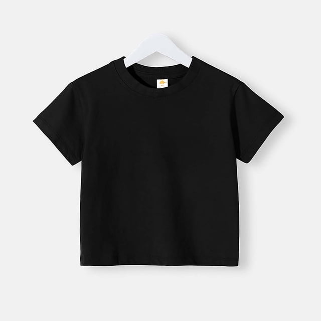 Rbaofujie T-Shirt à Manches Courtes pour Enfants T-Shirt Doux Col Rond en Coton pour Garçons et Filles