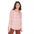 thumbnail image 1 of No Boundaries Women's Oversized Flannel Shirt, 1 of 6