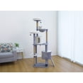 thumbnail image 4 of Home4Cat 74.2" 9-level Extra-Large Cat Tree – Multi-Activity Tower for Multi-Cat households, Beige, 4 of 9