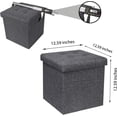 thumbnail image 3 of Storage Ottoman Toy Chest Folding Footrest Stool Seat .&#X.&#X.Linen Grey ( ), 3 of 7