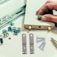 thumbnail image 2 of Picture Hanging Kit with Z Bar Clips for Home Silver Color 10pcs Includes 30pcs Screws, 2 of 9