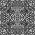 thumbnail image 1 of Ahgly Company Tapis d'Intérieur Lavable à la Machine, Carré, Transitionnel, Noir, Tapis de Zone, 8 Pieds Carré, 1 of 7
