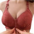 thumbnail image 1 of Pisexur Women Bra Full Coverage Bra Comfort Wide Adjustable Straps Cotton Bralettes for Women Non-Padded and Wirefree Plus Size Minimizer Bra Smooth Lift Front Closure Everyday Bra, 1 of 3