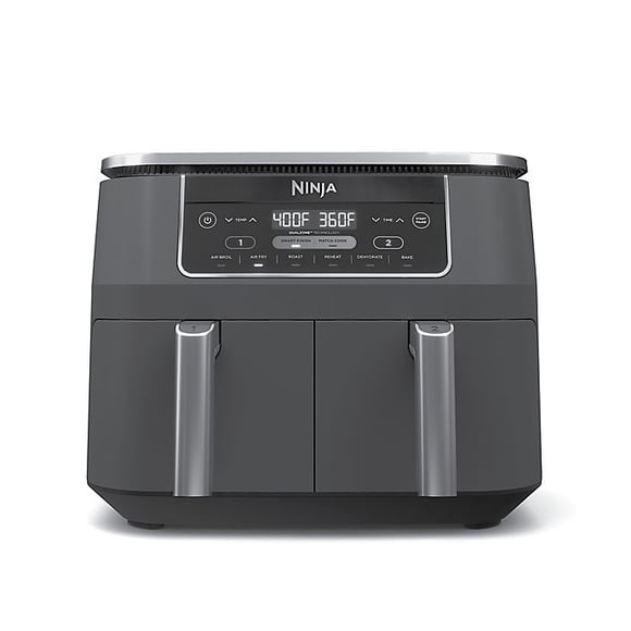 Ninja Foodi Friteuse à Air Chaud 6-en-1 à 2 Paniers de 8 Qt avec Technologie DualZoneTM