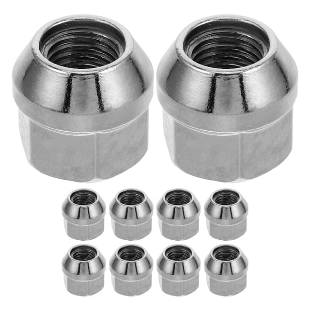 USHOBE 10Pcs Durable Steel Open End Lug Nuts for Car Wheels and Trailer Tire Applications
