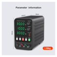 thumbnail image 4 of Adjustable DC Power Supply 30V 10A 60V 5A Lab Bench Power Source Stabilized Power Supply Voltage Regulator Switch ,Easy to Use, 4 of 6