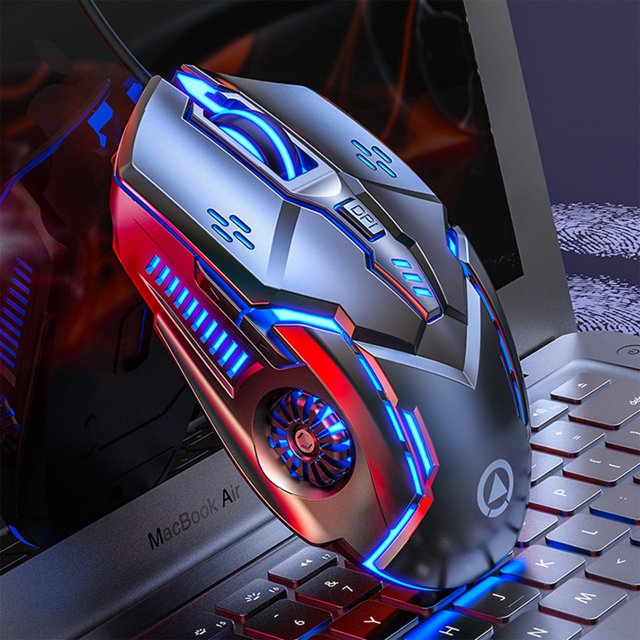 EGNMCR Mechanical E-Sports Wired Mouse For Computer Mouse Gamer Rechargeable Backlight Silent Office USB Mouse For Laptop Gaming Mous