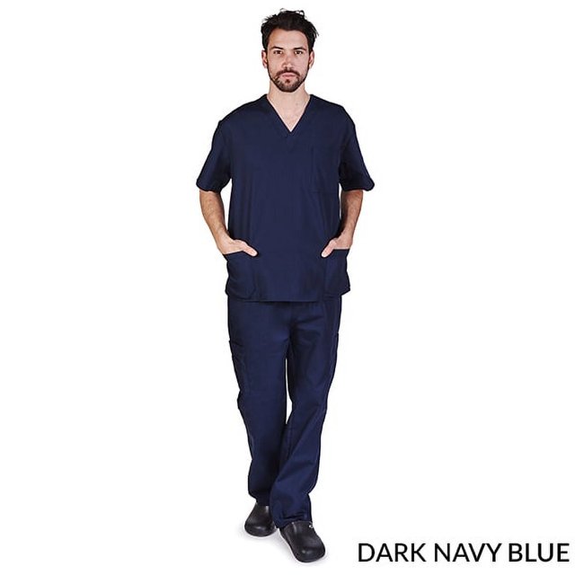 M&M SCRUBS Men's Scrub Set Medical Scrub Top and Pants