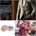 thumbnail image 5 of Unique Bargains 10pcs 28L Fabric Cloth Covered Button 18mm Round Metal Shank Sewing Buttons for Suits Dress Blouses, Pink, 5 of 5