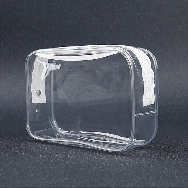 LSLJS Trousse de Toilette Transparente, Trousse de Maquillage de Voyage Portable avec Fermeture Éclair, Trousse Cosmétique Transparente Grande Capacité Haute Valeur Sac de Rangement de Voyage Portable