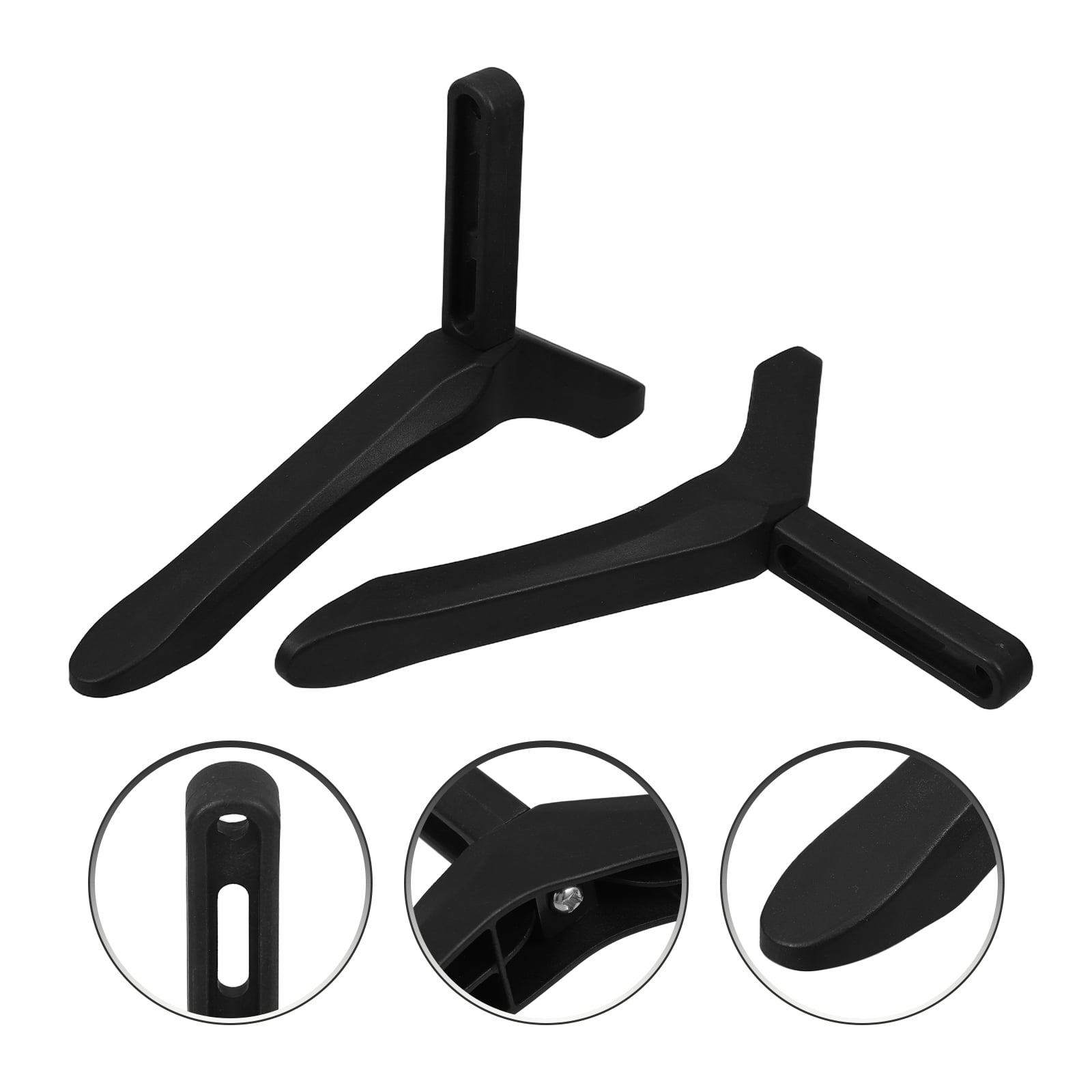 HONITANO 1Set TV Stand Riser Base Sturdy Support Plastic Black for Most TVs Bedroom Living Room 9.43X5.89X1.30in