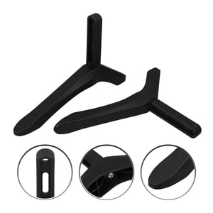HONITANO 1Set TV Stand Riser Base Support en plastique noir pour la plupart des TV Chambre à coucher Salon 9.43X5.89X1.30in