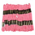 thumbnail image 1 of 25 Pcs Cotton Sewing Pink Thread Needlepoint Stitch Embroidery Cross Floss Skein, 1 of 5