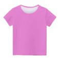 thumbnail image 5 of T-Shirts for Girls Crew Neck Solid Short Sleeve Summer Tops Kids Basic Tees 3-14 Years, 5 of 5
