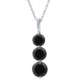 thumbnail image 1 of 2 1/2ct Pendentif en Trois Pierres avec Diamants Véritables en Or Blanc 14K, 1 of 1