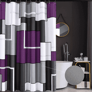 Clearance Sales! DomFun Shower Curtain Set Linen Textured Shower Curtains For Bathroom Fabric Modern Shower Curtain Geometric Curtains Decorative Shower Curtain Water