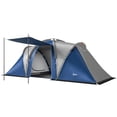 thumbnail image 1 of Outsunny Multi-Room Camping Tent for 8-12 Person, Navy Blue & Light Grey, 1 of 10