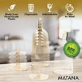 thumbnail image 2 of MATANA 50 Gold Glitter Plastic Wine Glasses, 6oz - Sturdy & Reusable, 2 of 2