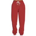 thumbnail image 3 of MAWCLOS Women Jogger Sets Long Sleeve Tracksuit Set Solid Color Two Piece Outfit Breathable Sports V Neck Sweatsuits Red S, 3 of 5