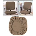 thumbnail image 4 of Office Chair Cover Solid Color Stretch covers Stretch universal universal stretchable for Armchair Desk Chiar Computer Chairs brown, 4 of 8