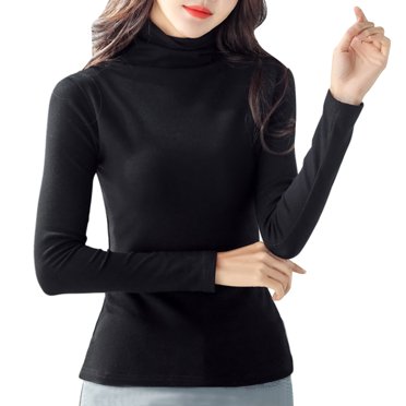 Kcodviy Printemps et Automne Hauts Thermiques pour Femmes à Manches Longues avec Boutons Col sous-Couche Femmes Long Hommes Haut Thermique à Manches Longues Manche Décontractée Ample Robe T-Shirt Femmes T-Shirt à Manches Longues