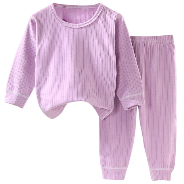 REDARER Girls Outfit Set Long Sleeve Top and Bottom Seamless Comfortable for Homewear Everyday Use Spring Autumn,Size:1-2 Years