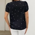 thumbnail image 4 of Timegard Summer Tops for Women Petal Short Sleeve V-Neck Ruched Flowy Beach Wear Casual Loose Shirts Tops, 4 of 4