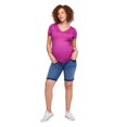 thumbnail image 1 of Paisley Sky Maternity Short Sleeve V-Neck Tee, 1 of 6