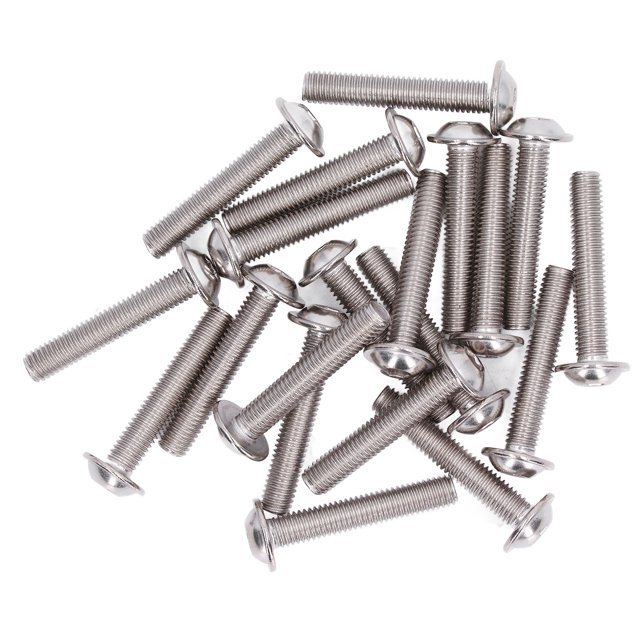 Kit de Vis à Tête Boutonnée, Prévention Chimique A2-70 Boutons en Acier Inoxydable Douille Roulement Plus Large Look Parfait pour la Construction