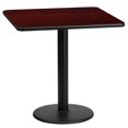 thumbnail image 5 of Flash Furniture 24'' Square Natural Laminate Table Top with 18'' Round Table Height Base - XU-NATTB-2424-TR18-GG, 5 of 5