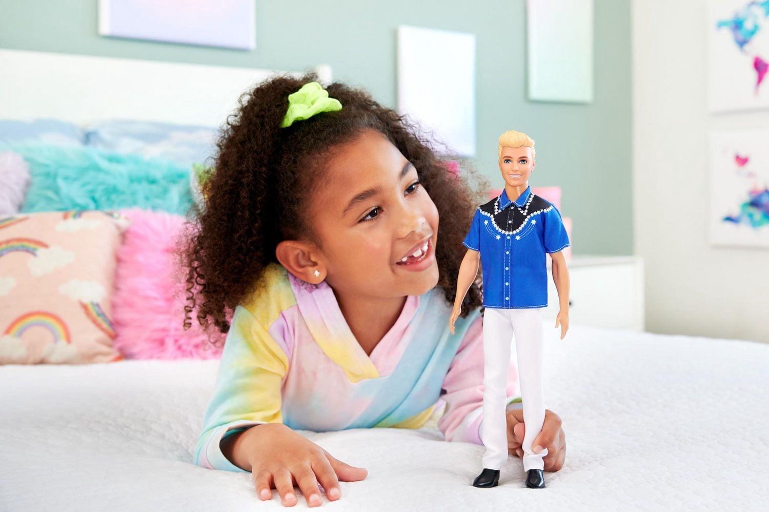 Barbie Fashionistas Ken Poupée226, blonde, look western, 65eanniv.