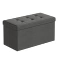 thumbnail image 1 of SONGMICS 30'' Folding Storage Ottoman Bench, Storage Chest, Foot Rest Stool, Slate Gray, 1 of 9