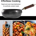 thumbnail image 3 of Jinswhdre Cast Iron Skillet - Hand-Forged Iron Pan, 9.5 Inch Uncoated Pure Metal Frying Pan with Lid, Large Belly Pot for Gas & Induction Stoves, Non-Stick Cookware for All Culinary Styles, 3 of 8