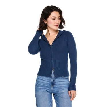 No Boundaries Women's Fitted Full Zip Hoodie